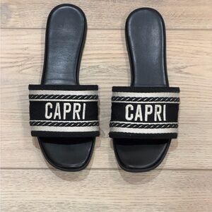 a new day Black and White Sandals